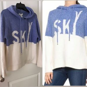 CUPCAKES and CASHMERE NWT Soft and Cozy Hooded Ski Knit Sweater Size Large